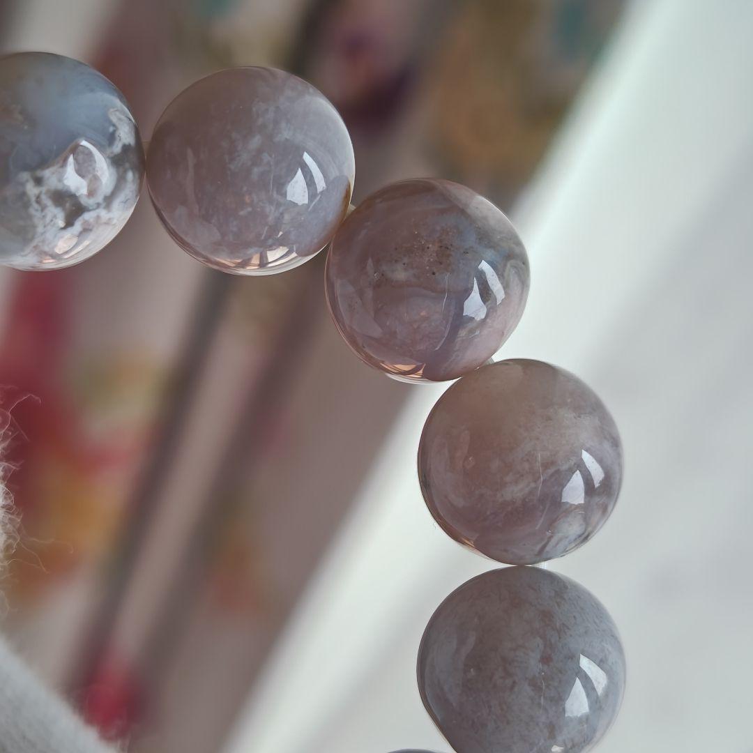 専用です♡新作♡黒桜瑪瑙どんころ＆グレー桜瑪瑙ブレス