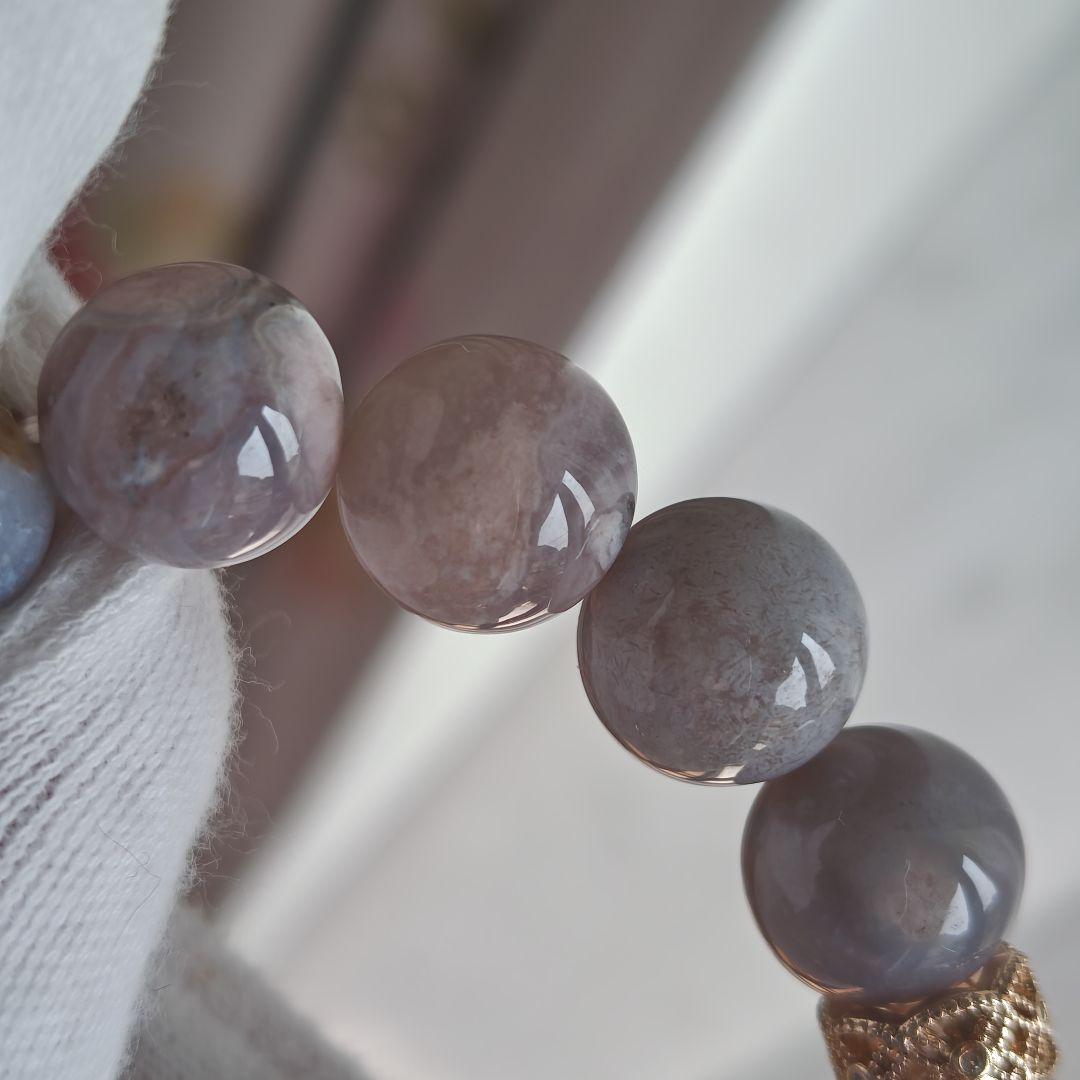 専用です♡新作♡黒桜瑪瑙どんころ＆グレー桜瑪瑙ブレス