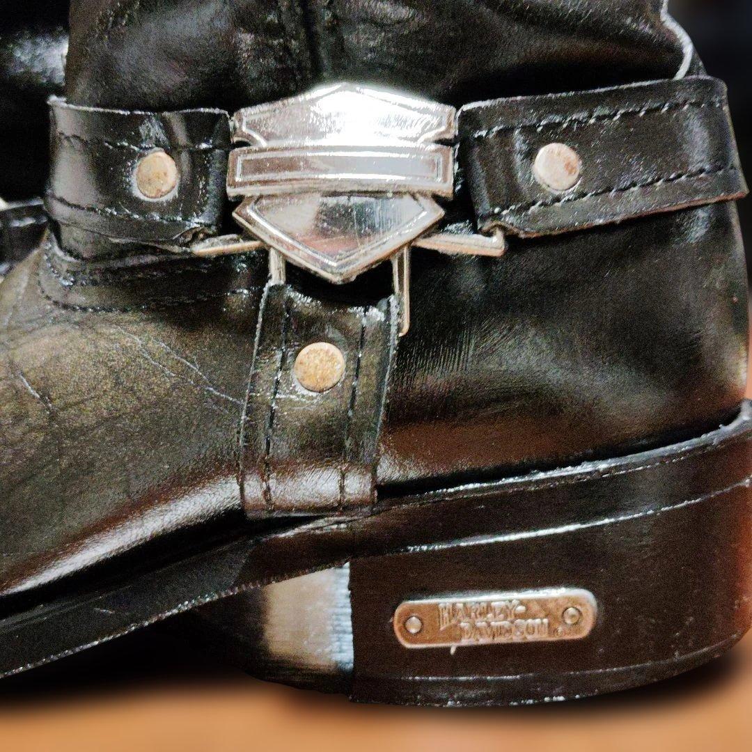 手入れ済Harley-Davidsonブラックエンジニアブーツ渋い格好いい