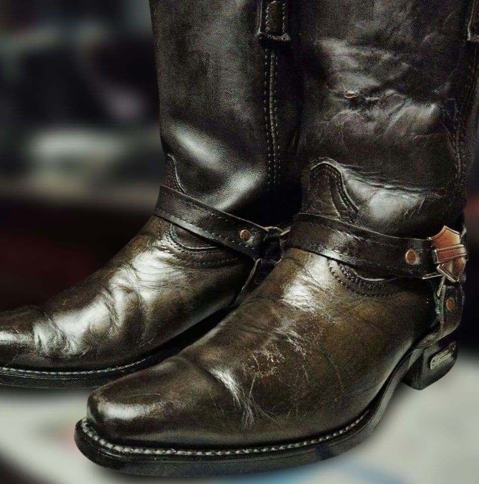 手入れ済Harley-Davidsonブラックエンジニアブーツ渋い格好いい