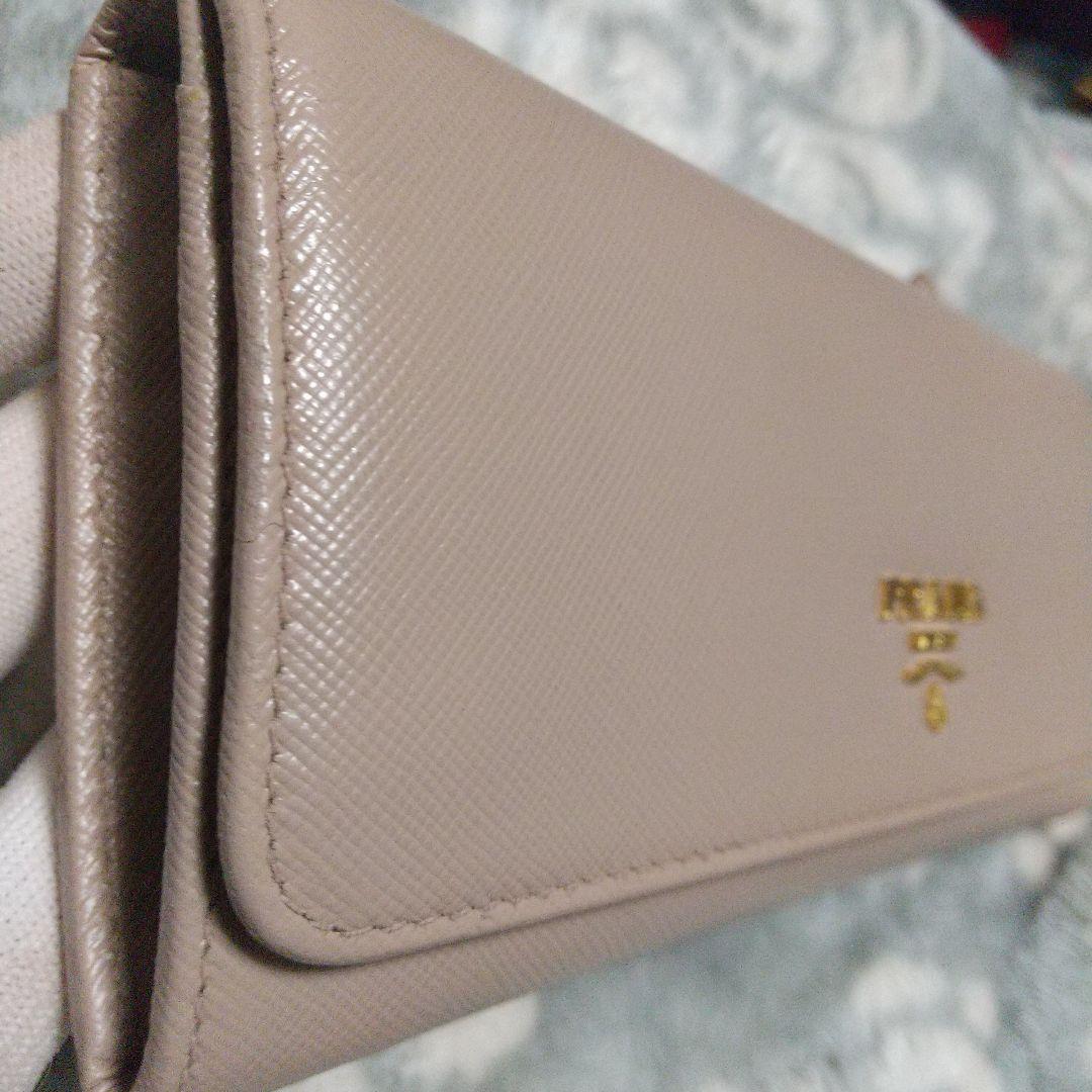 PRADA サフィアーノ 長財布 ベージュ系