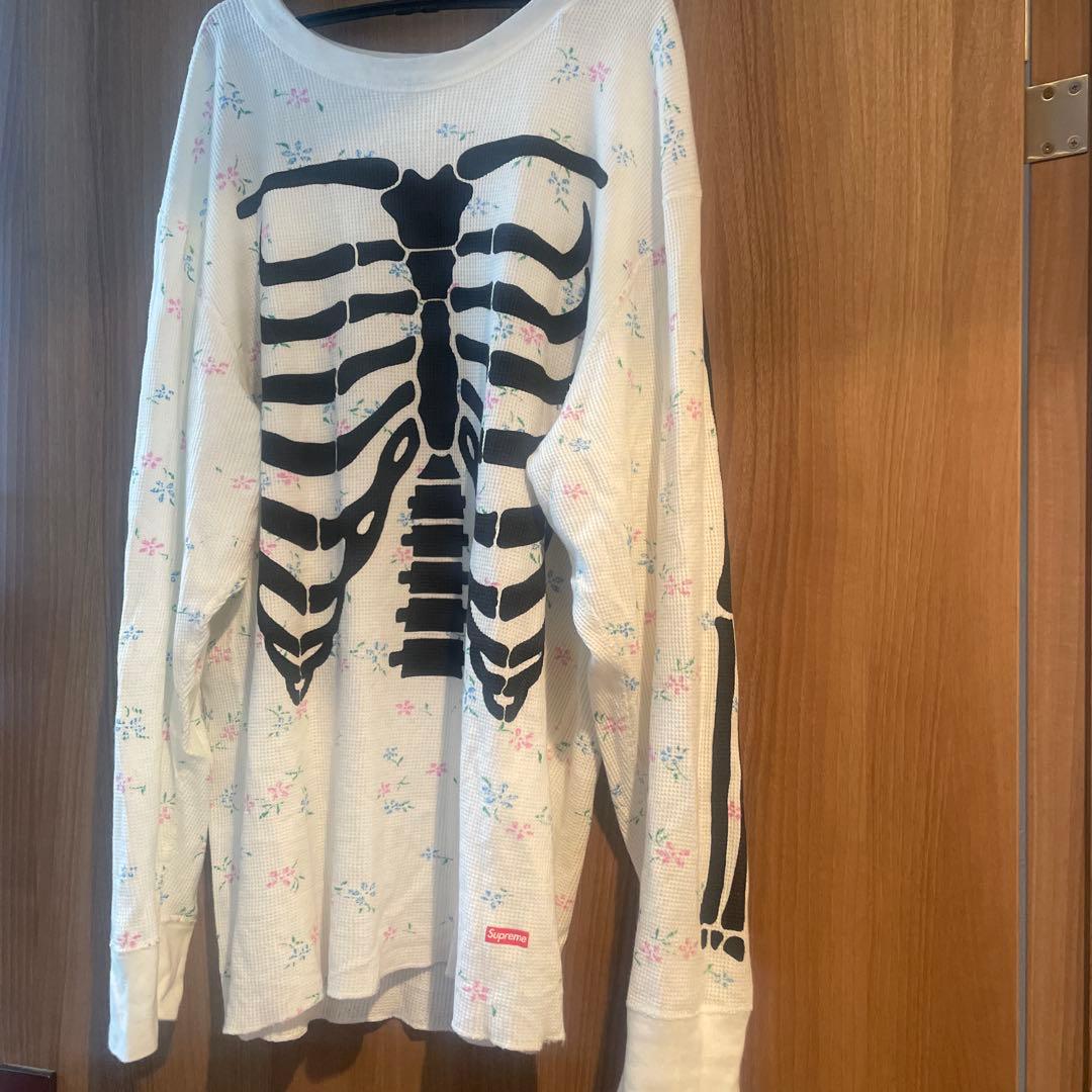 Supreme 骨格プリント 花柄　長袖カットソー XL