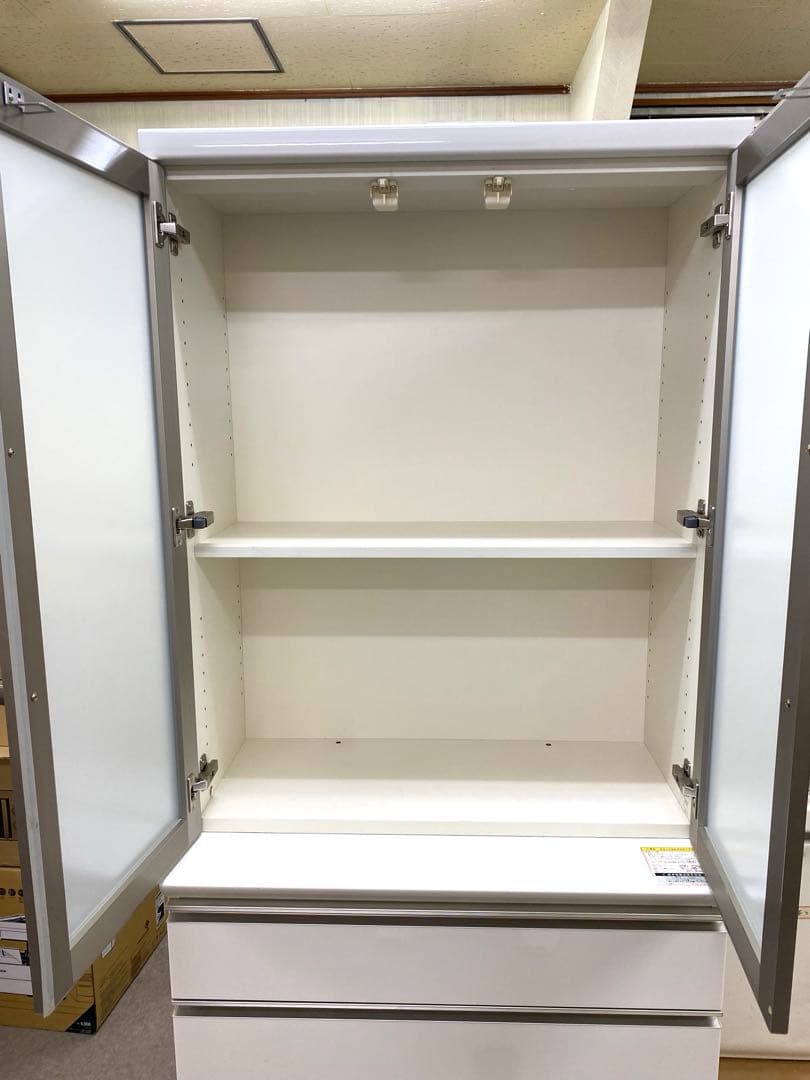 パモウナ　食器棚　ホワイト上台　値下げ