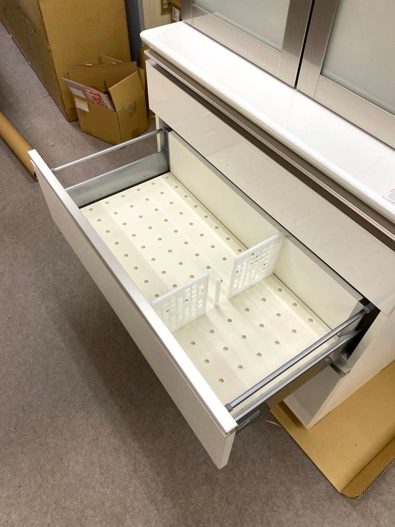 パモウナ　食器棚　ホワイト上台　値下げ