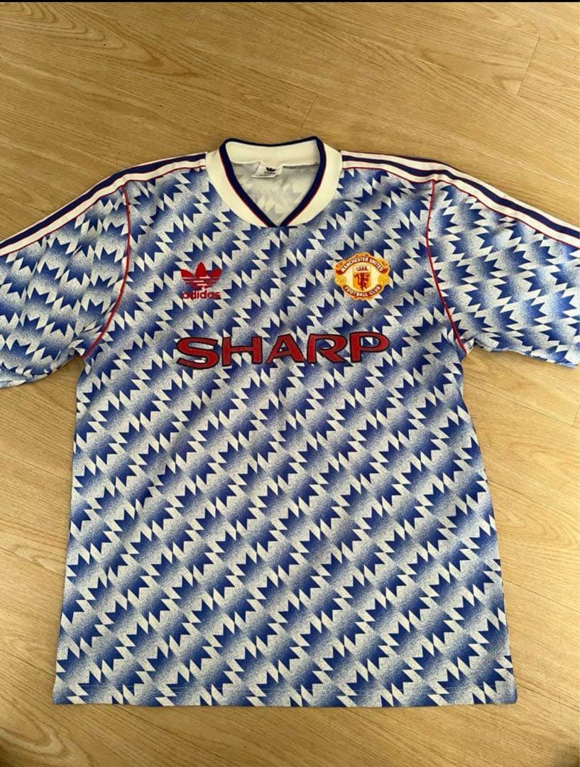 激レア　90-92 マンチェスターユナイテッド　半袖　アウェイユニフォーム