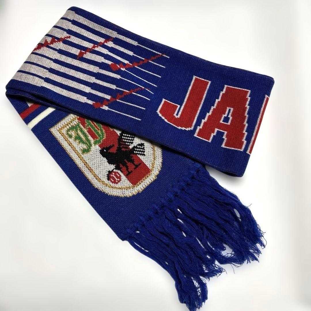 90s ASICS サッカー 日本代表 マフラー 135×16cm ドーハ