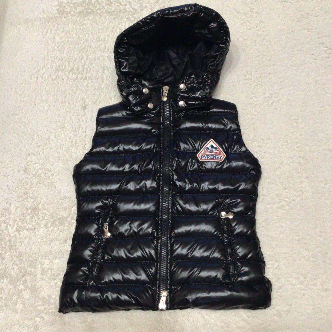 PYRENEX ブラック ダウンベスト XXS 34