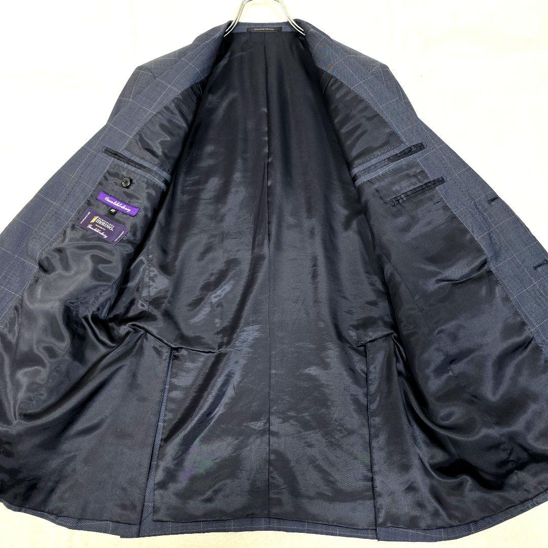 グリーンレーベルリラクシング シルク セットアップスーツ ペンチェック 48