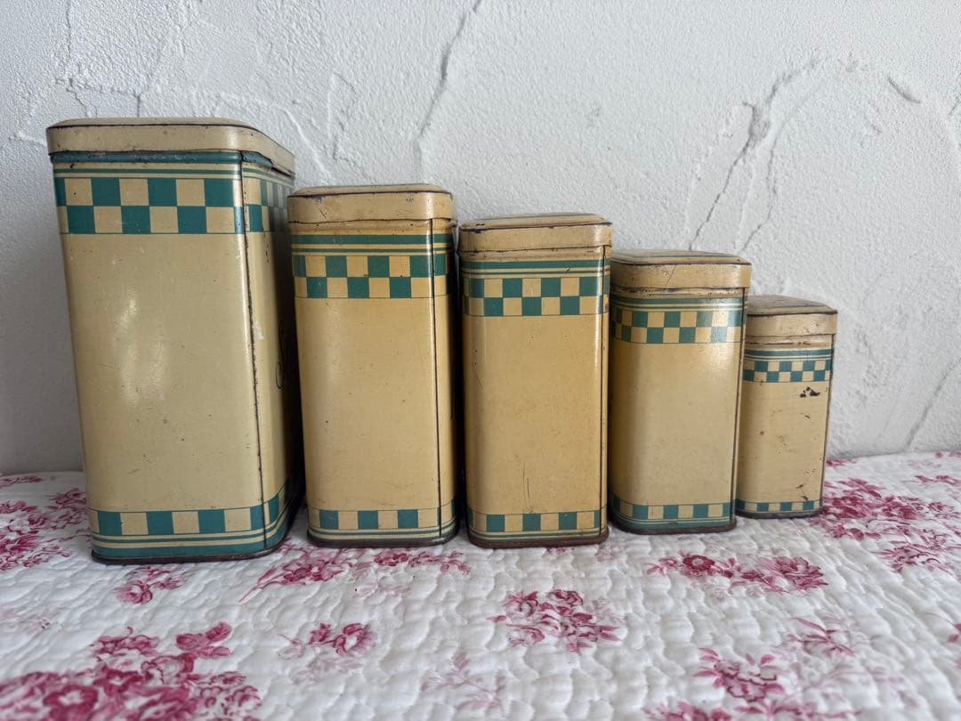 フランスアンティーク　キャニスター 5個セット