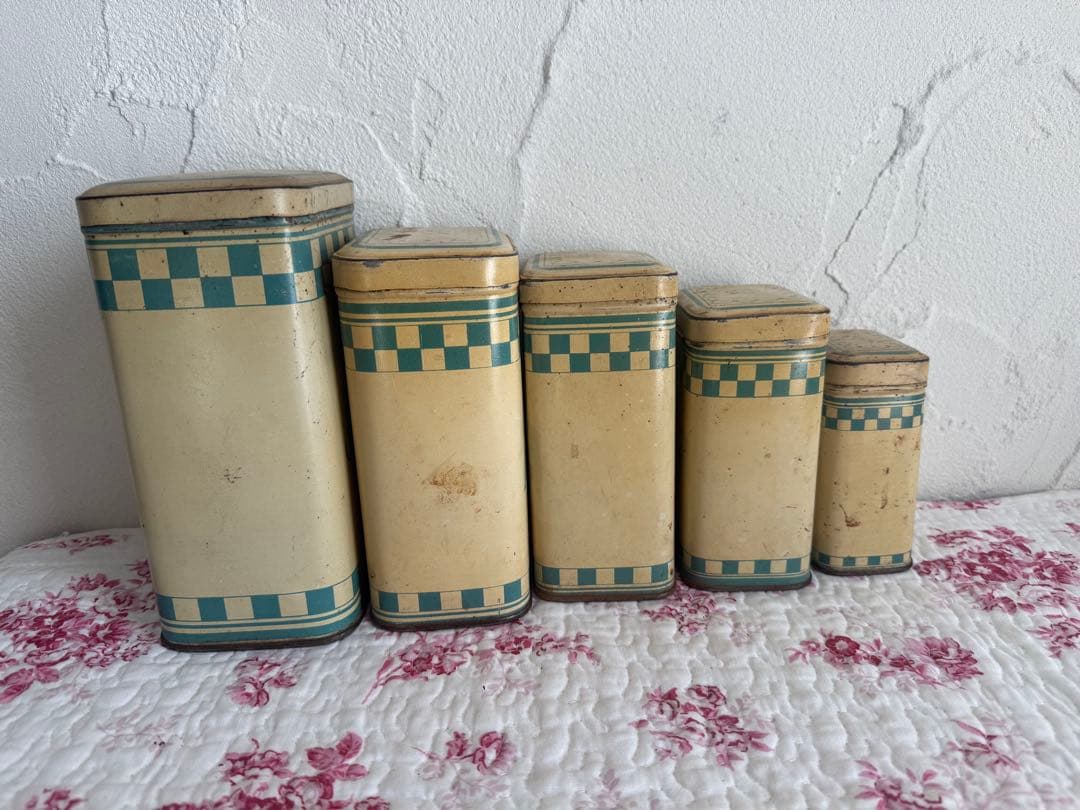 フランスアンティーク　キャニスター 5個セット