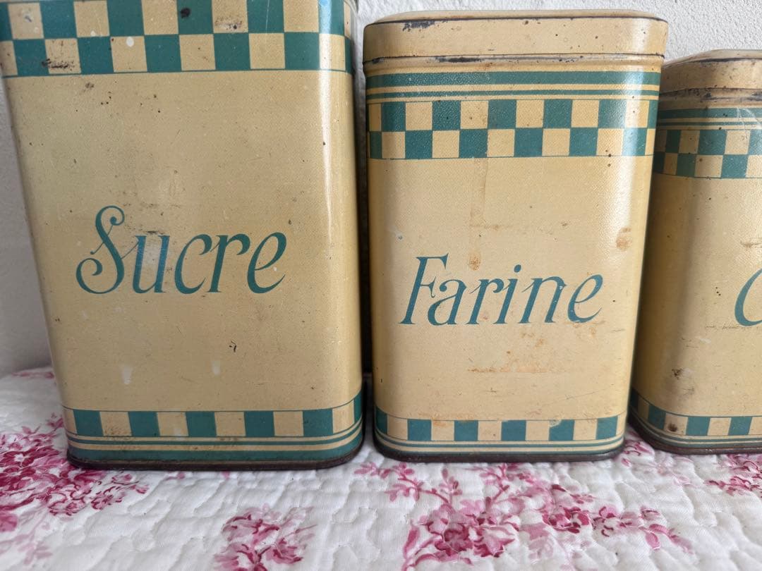 フランスアンティーク　キャニスター 5個セット