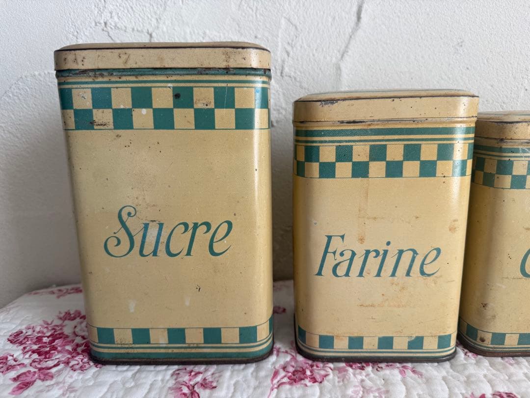 フランスアンティーク　キャニスター 5個セット