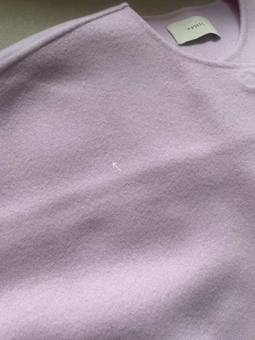 【LE Phile ルフィル】ウールリバージレ ピンク ベスト コート