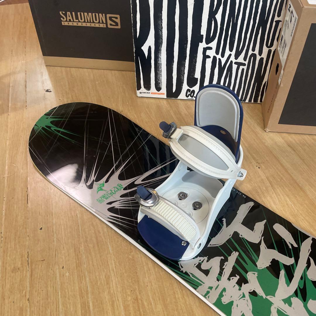 眞空雪板等　国産名機　バインディング付スノーボードセット　OGASAKA製造