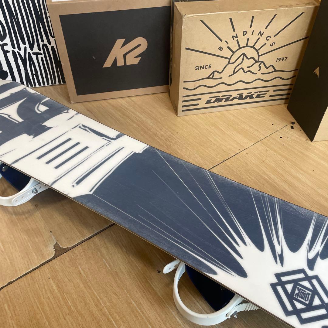 眞空雪板等　国産名機　バインディング付スノーボードセット　OGASAKA製造