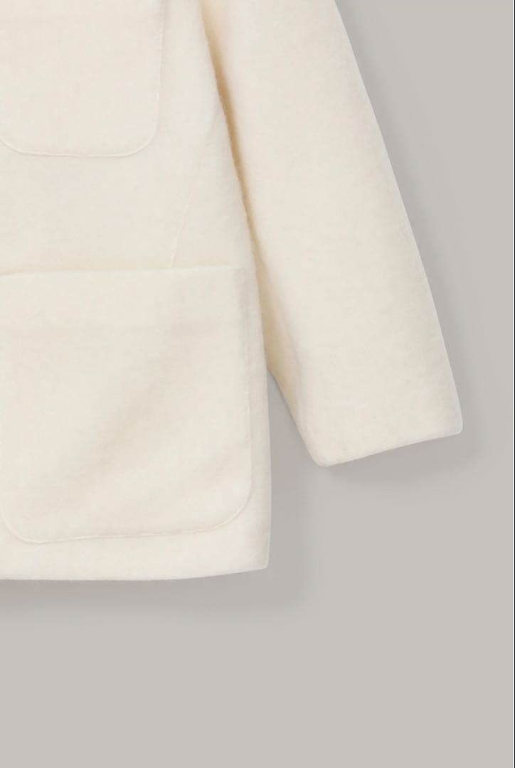 【新品】MUSINSA LAMINEZ ムシンサ ヘアリーハーフコート 白