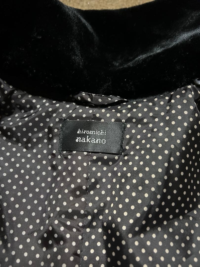 hiromichi nakano 着物 和装ポンチョ ダークグレー ファー付き