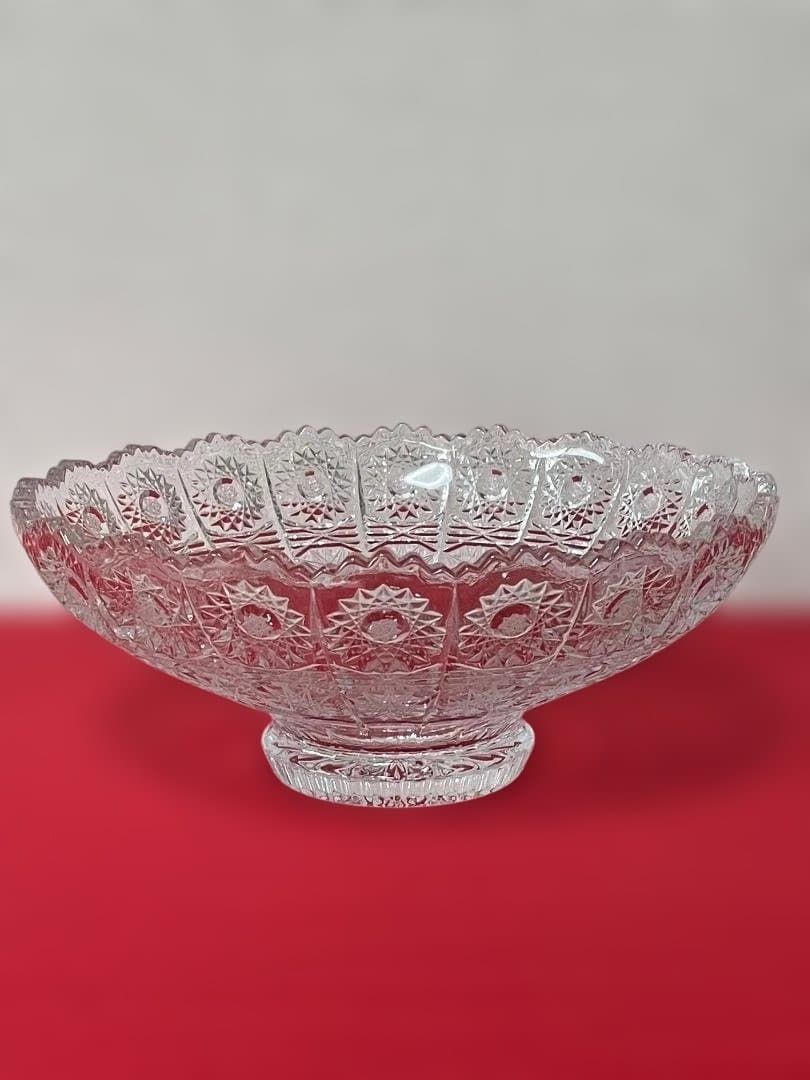 【新品】※ラスカ※ ボヘミア クリスタル ボウル 25cm 箱付