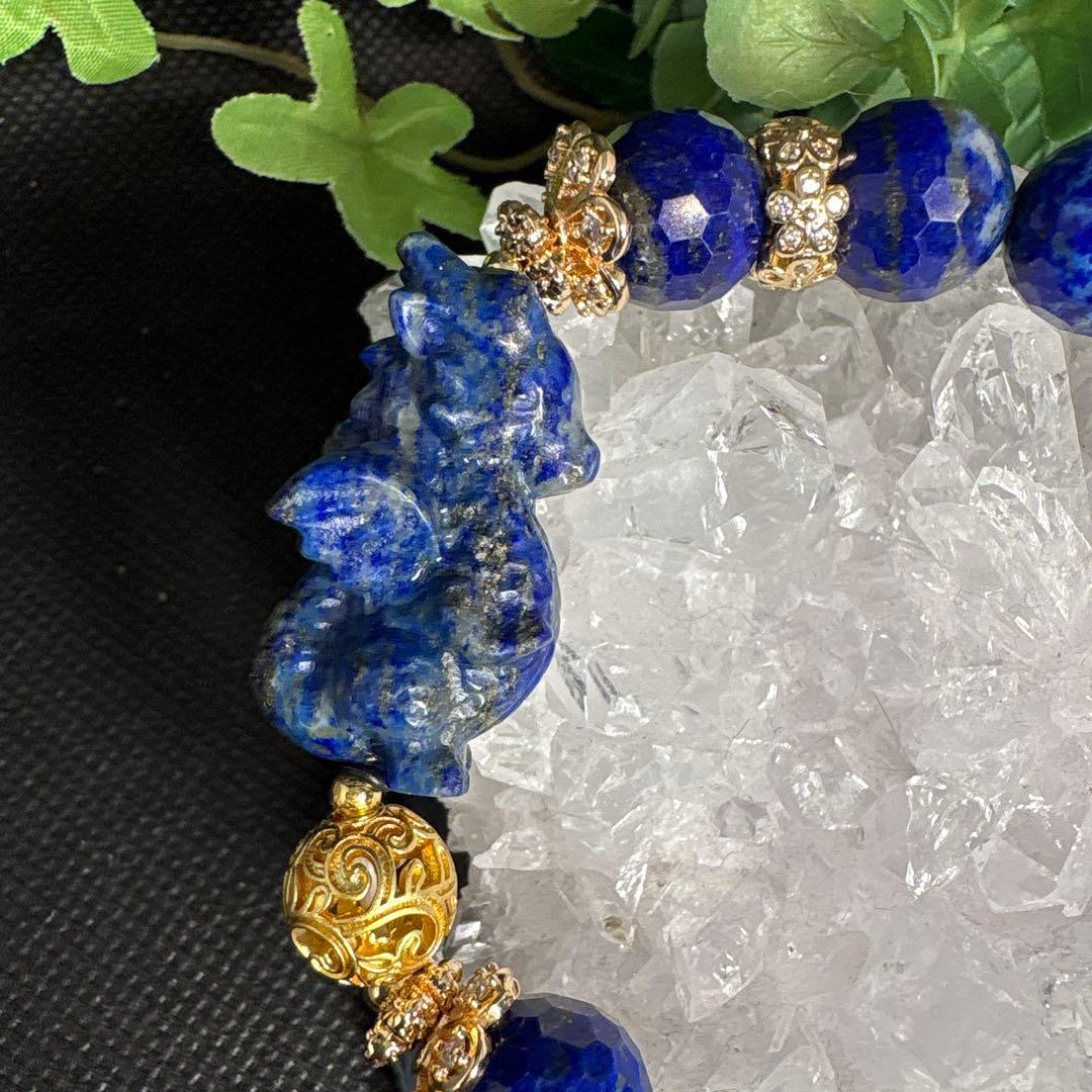 ＊みーにゃん様お取置き1/23＊ラピスラズリ　ベビードラゴン　ミラーボールカット