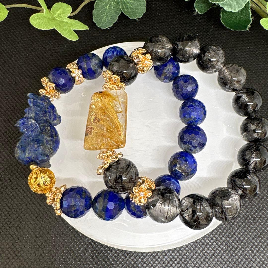 ＊みーにゃん様お取置き1/23＊ラピスラズリ　ベビードラゴン　ミラーボールカット