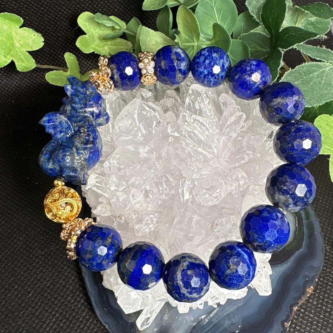 ＊みーにゃん様お取置き1/23＊ラピスラズリ　ベビードラゴン　ミラーボールカット