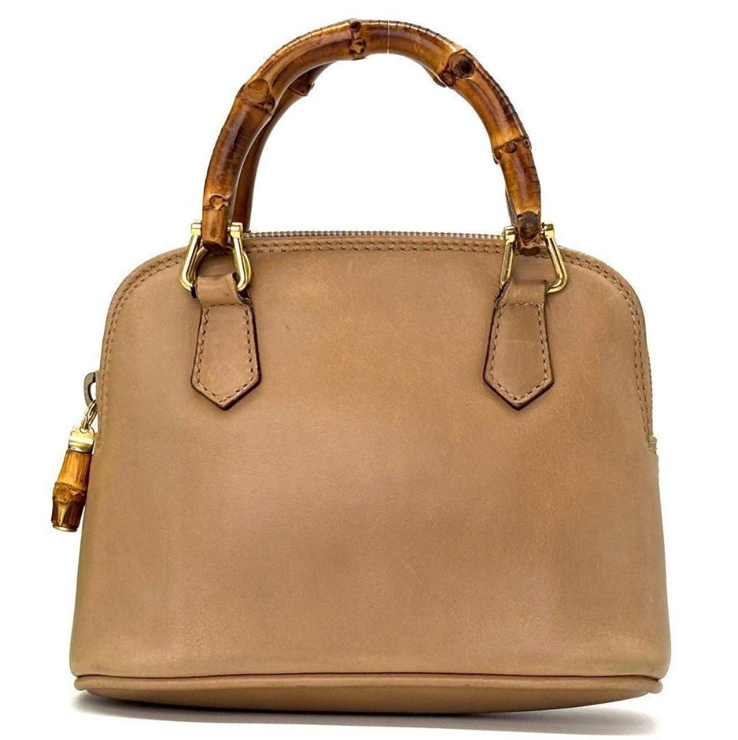 た*ん様 GUCCI　バンブー ハンドバッグ 2WAY タッセル レザー ミニシ