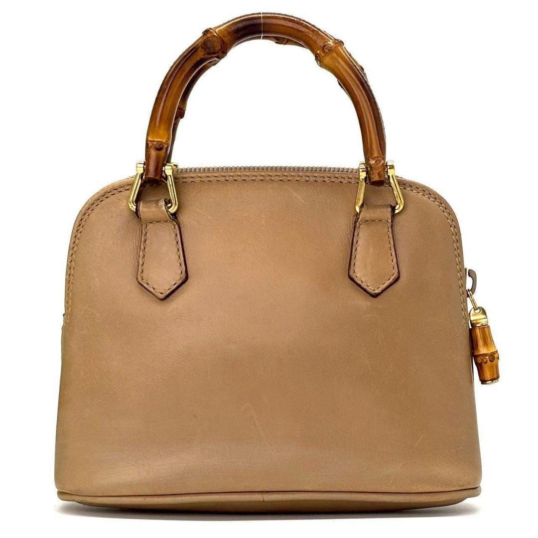た*ん様 GUCCI　バンブー ハンドバッグ 2WAY タッセル レザー ミニシ