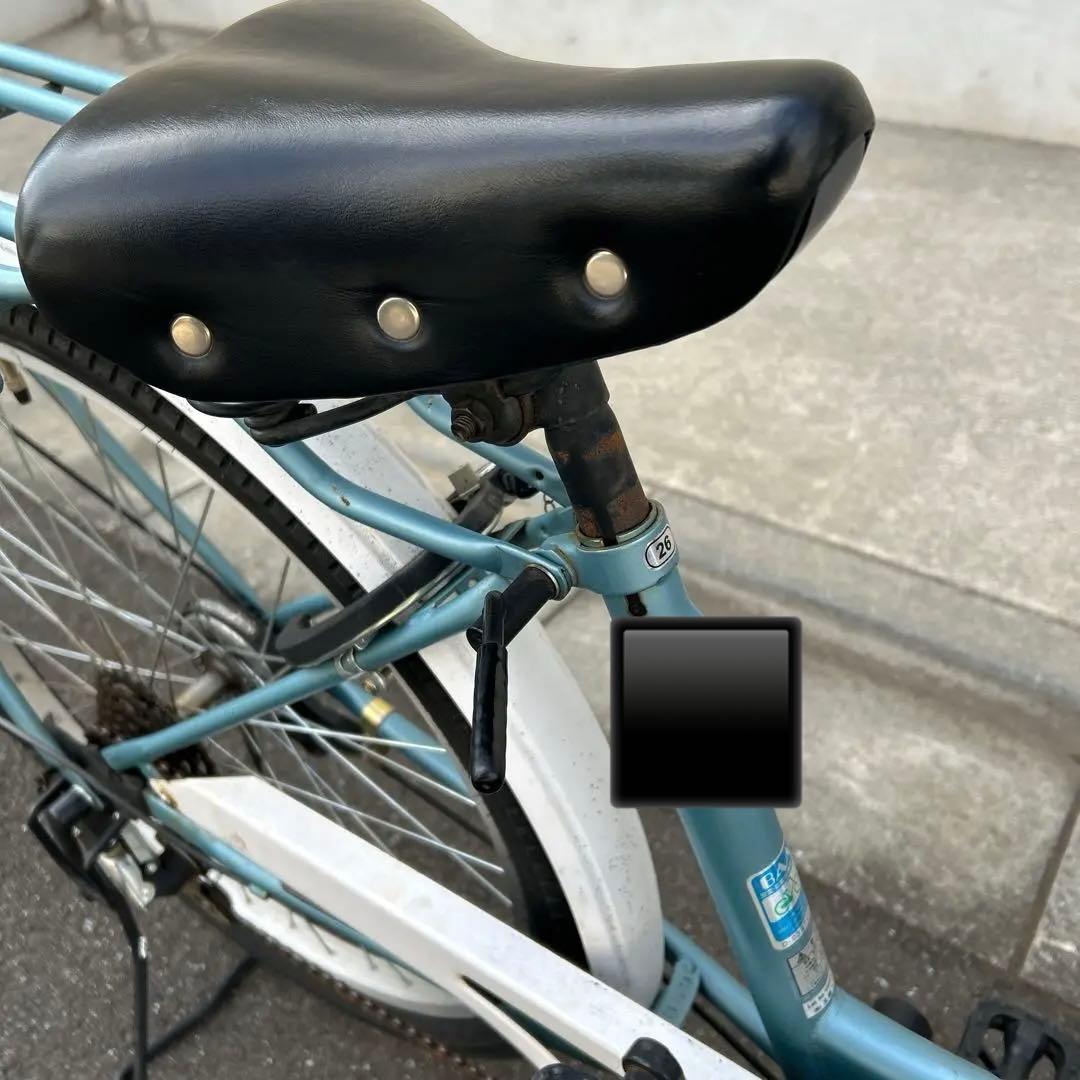 26インチ、シティサイクル カゴ、オートライト、ギア付き