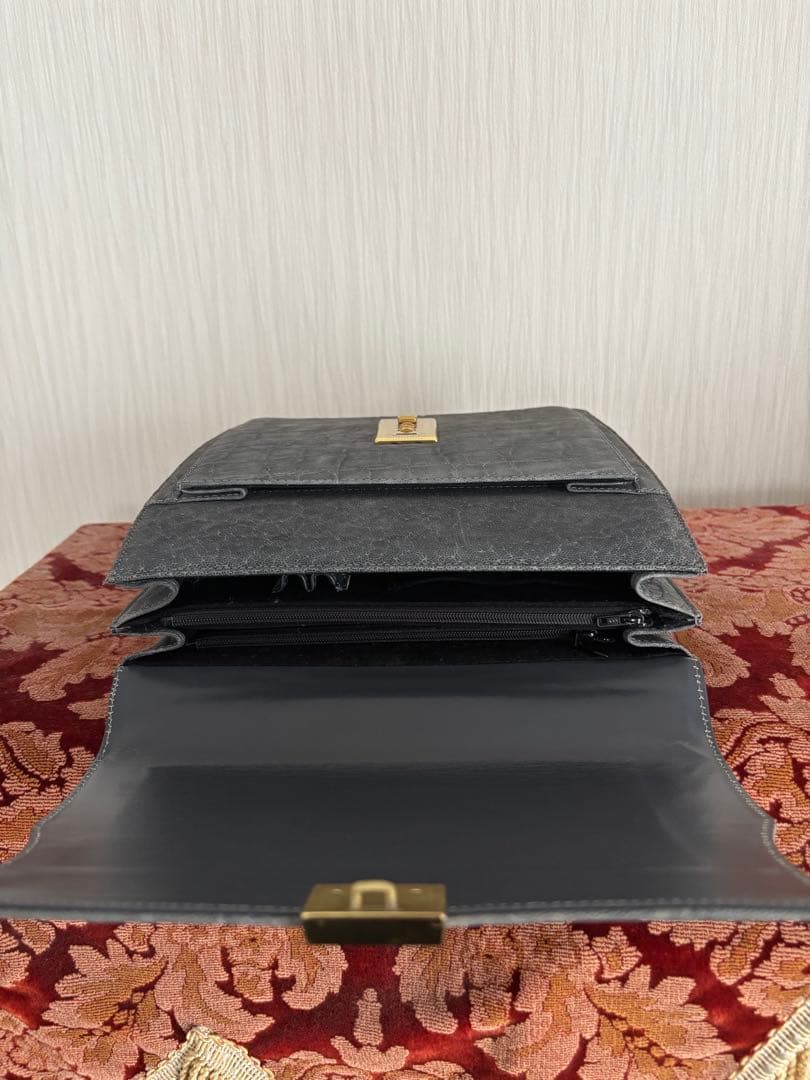 象革（希少）ビジネスバッグ　ショルダーベルト付き