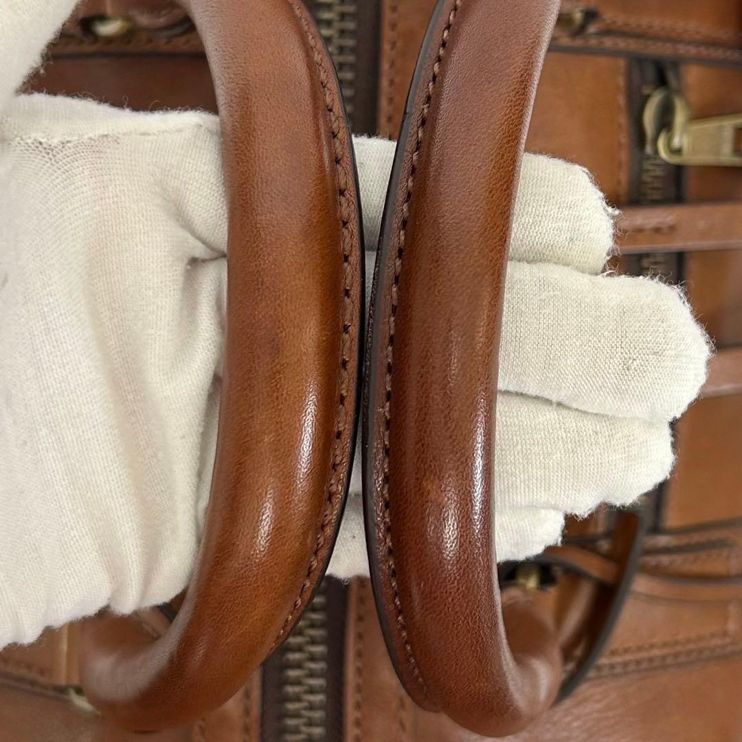 【美品/南京錠付】コーチ 71071 ベンチュラー 2way ボストンバッグ 茶