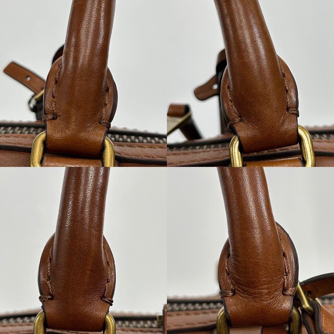 【美品/南京錠付】コーチ 71071 ベンチュラー 2way ボストンバッグ 茶