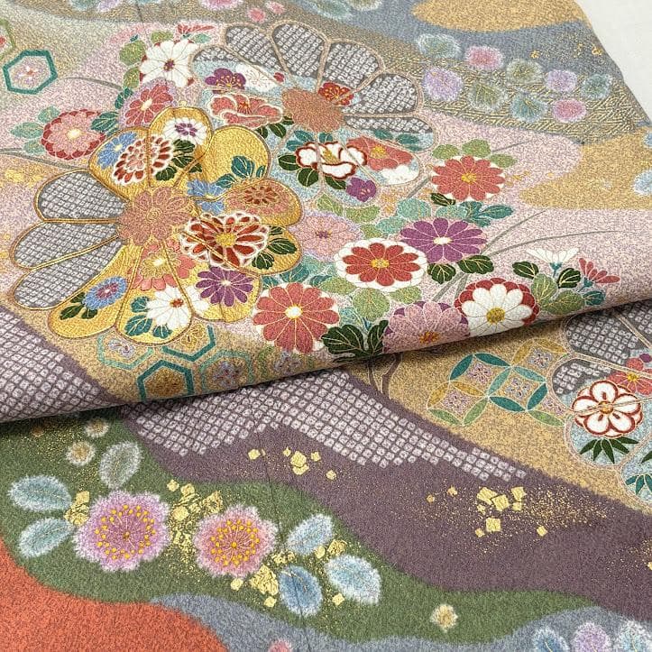 user_d8f4c6e9　訪問着　京友禅金彩加工　金駒刺繍　I506