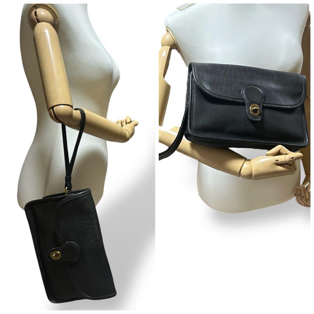 1041 Vintage Coach セカンドバッグ クラッチバッグ 黒