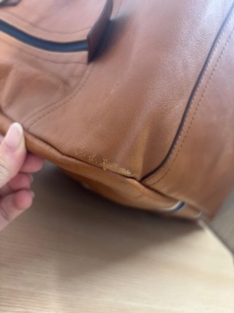 COACH コーチ F70561 ボストンバッグ レザー ブラウン×ネイビー