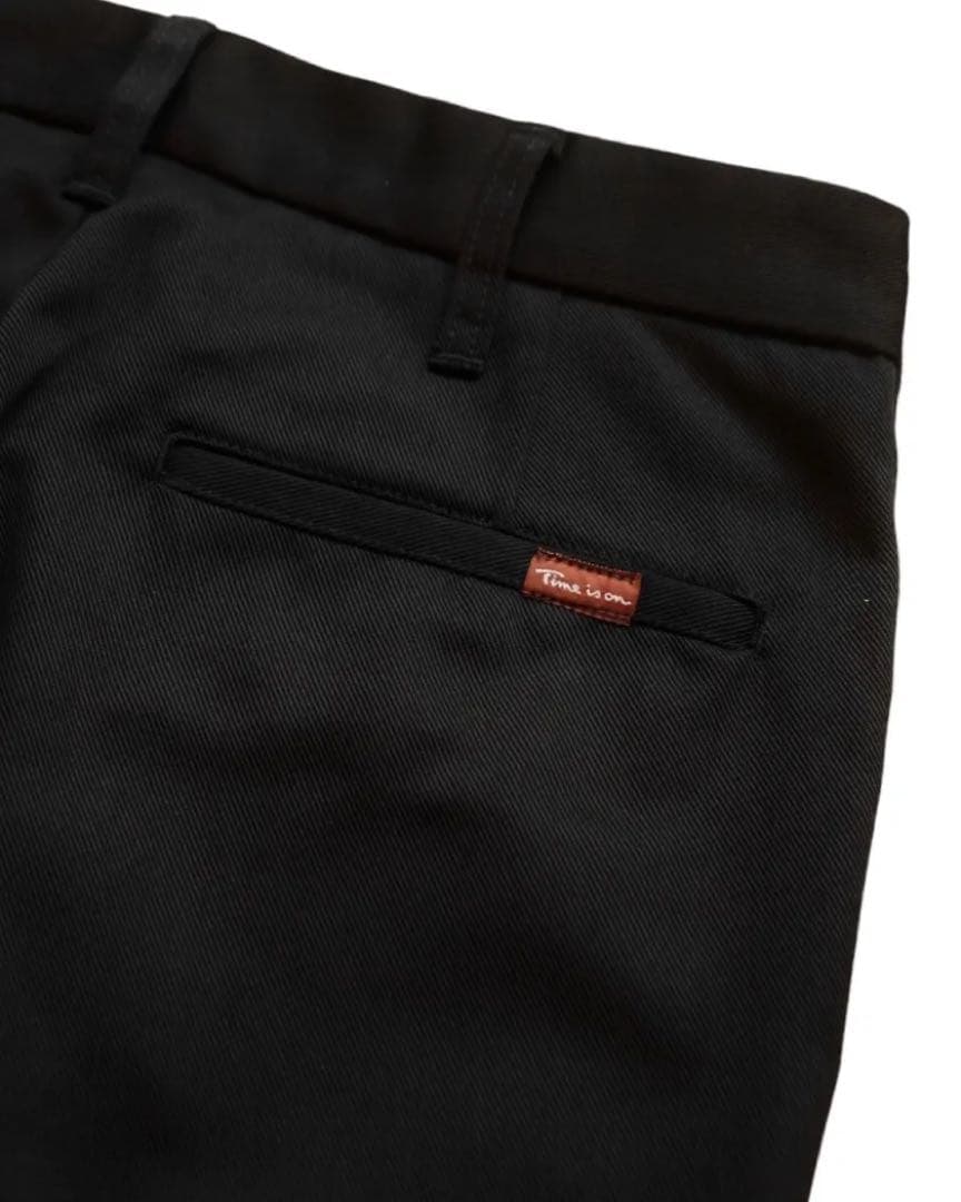 Time is on T/C PRESSED TROUSER ブラックovyz