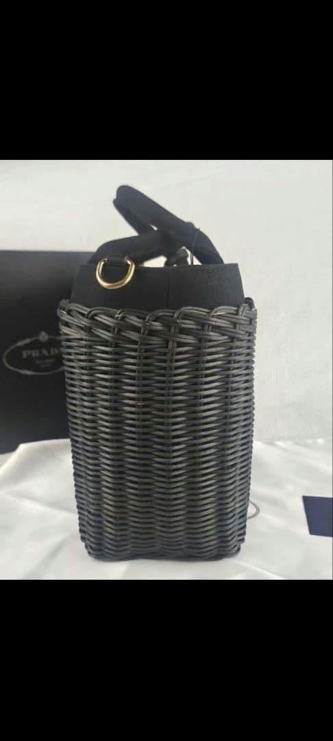 美品PRADA プラダ バスケット カゴバッグ ハンドバッグ
