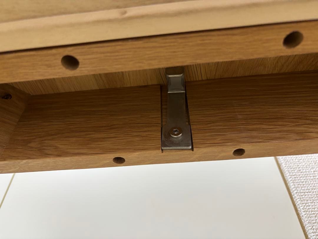 無印良品 木製デスク オーク材 引き出し・フック付き