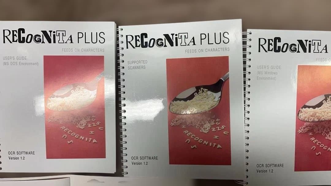 希少 Recognita Plus OCR v1.2 DOS/Win FD