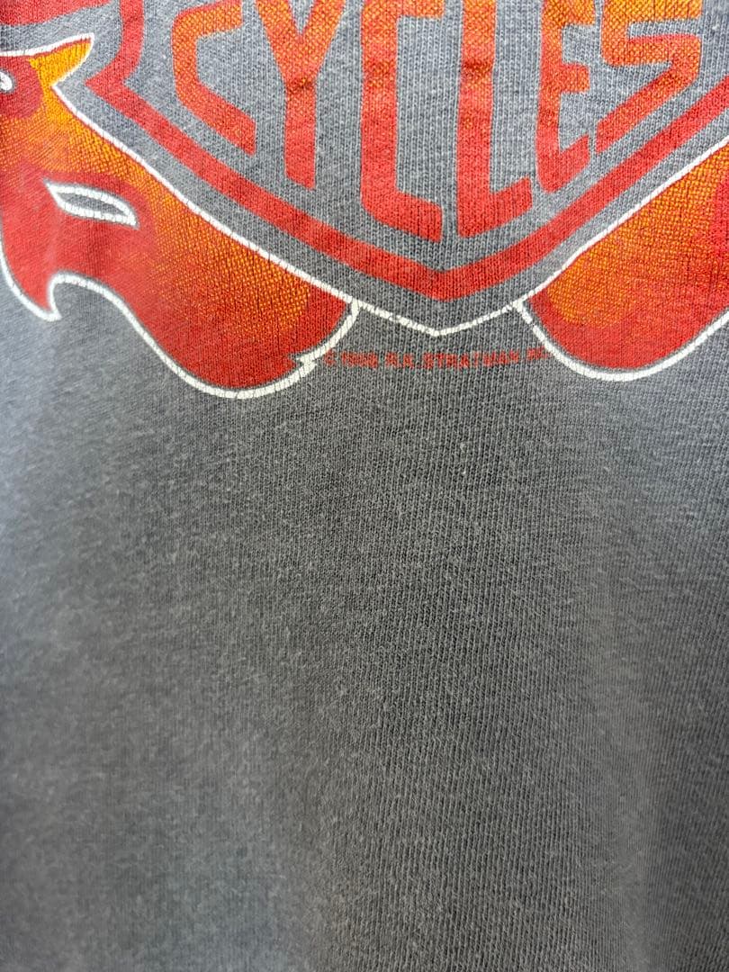 80s Harley-Davidson ハーレーダビッドソン ロンT フレイム