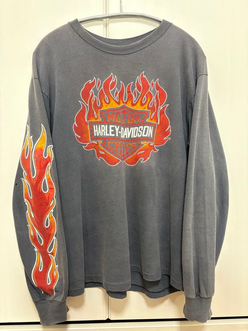 80s Harley-Davidson ハーレーダビッドソン ロンT フレイム