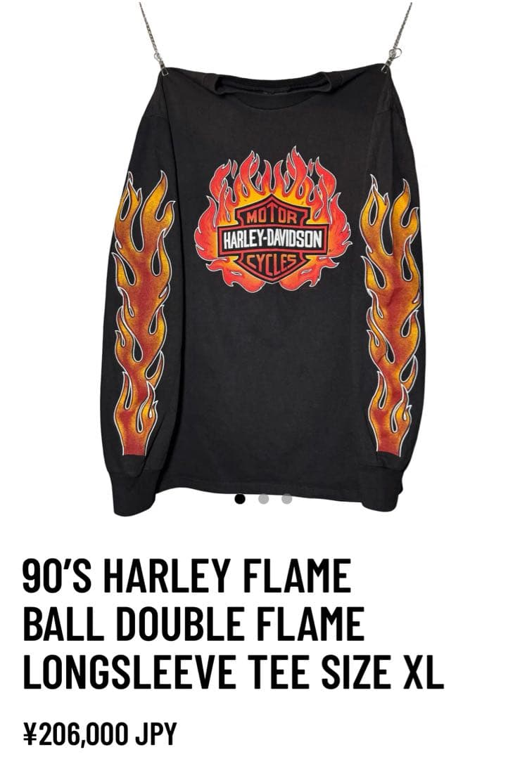 80s Harley-Davidson ハーレーダビッドソン ロンT フレイム