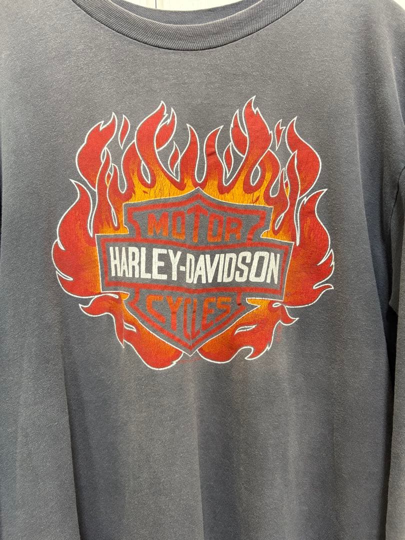 80s Harley-Davidson ハーレーダビッドソン ロンT フレイム