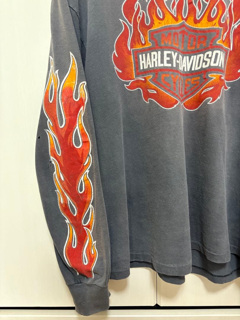 80s Harley-Davidson ハーレーダビッドソン ロンT フレイム