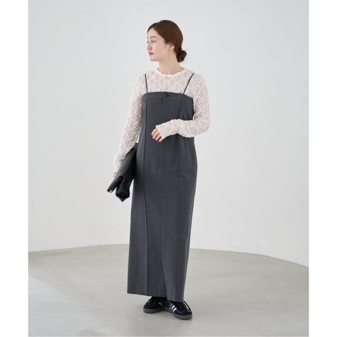 【新品未使用】IENAペイズリー ストレッチレースプルオーバー （ナチュラル）