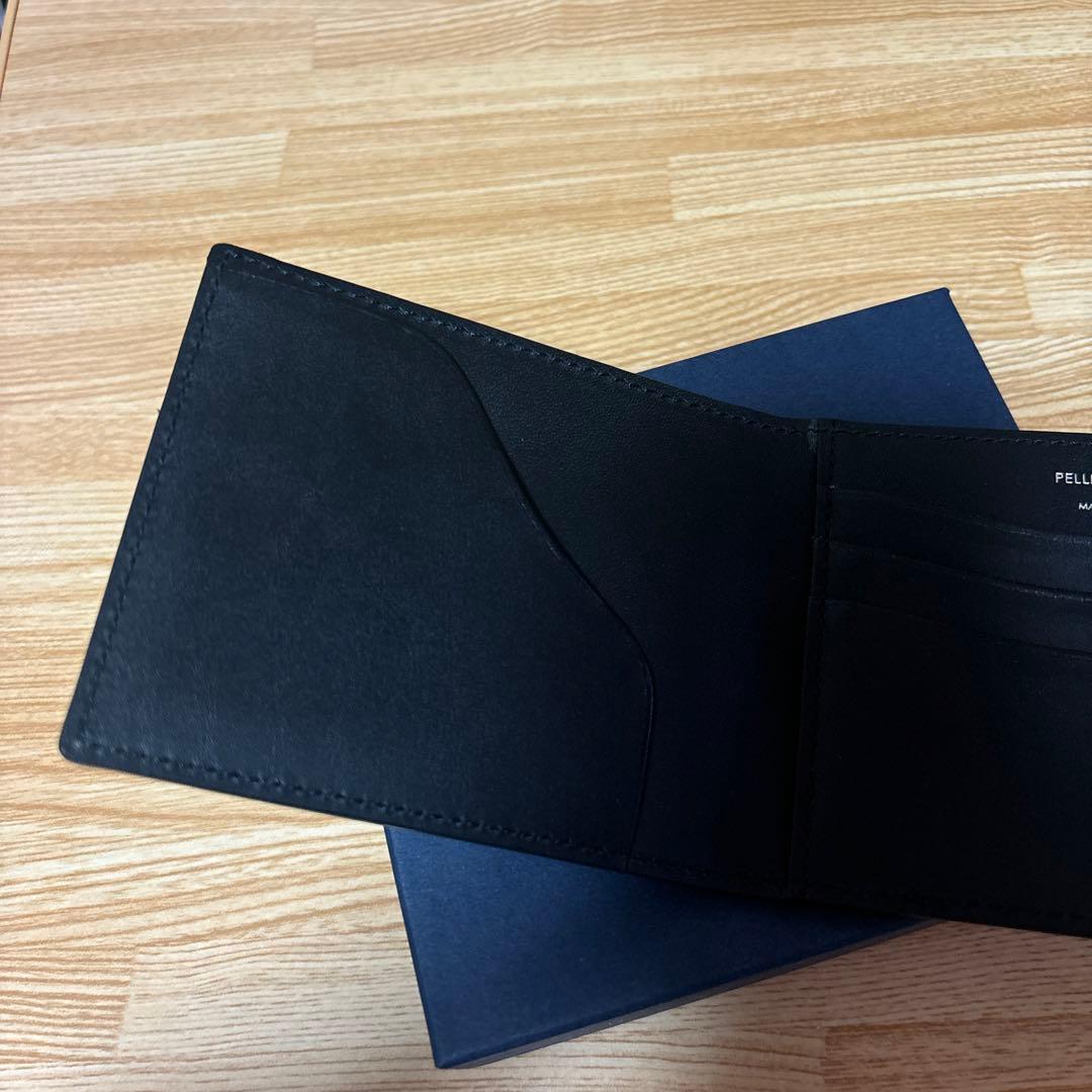 未使用級 PELLE MORBIDA マネークリップ 財布 二つ折り　黒　本革