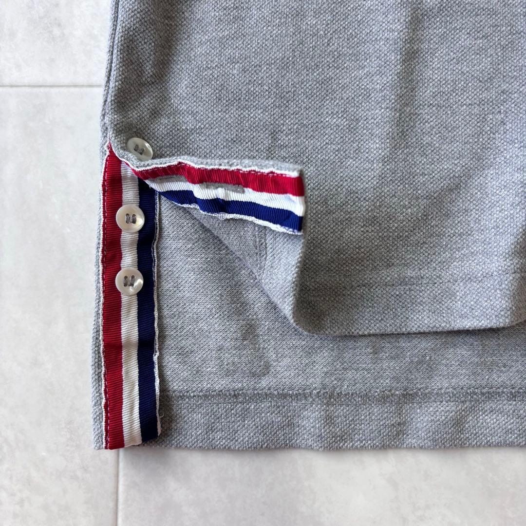 【超希少】トムブラウン トリコロール 半袖ポロシャツ カノコ 3 グレー