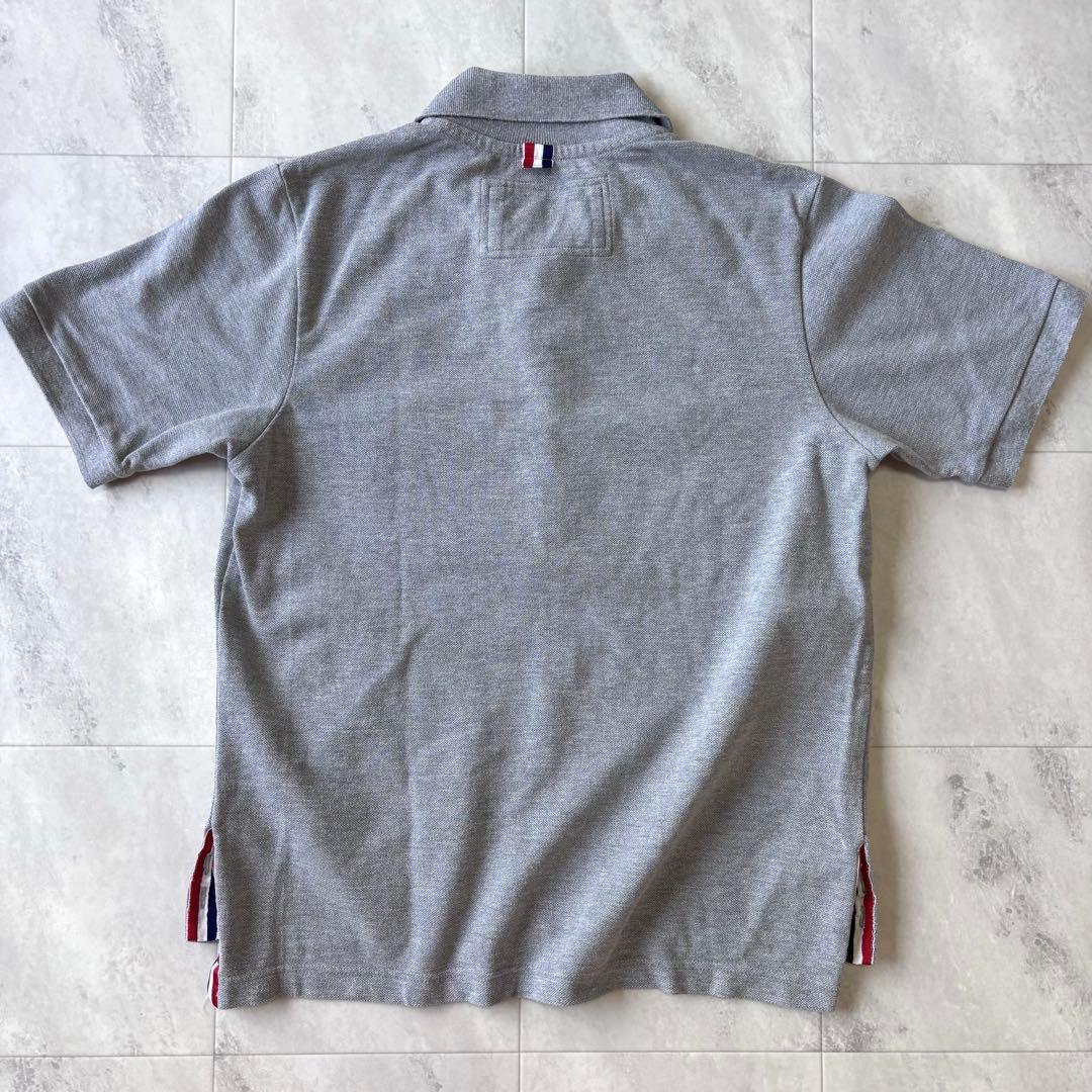【超希少】トムブラウン トリコロール 半袖ポロシャツ カノコ 3 グレー