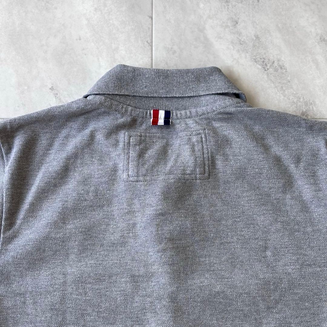 【超希少】トムブラウン トリコロール 半袖ポロシャツ カノコ 3 グレー
