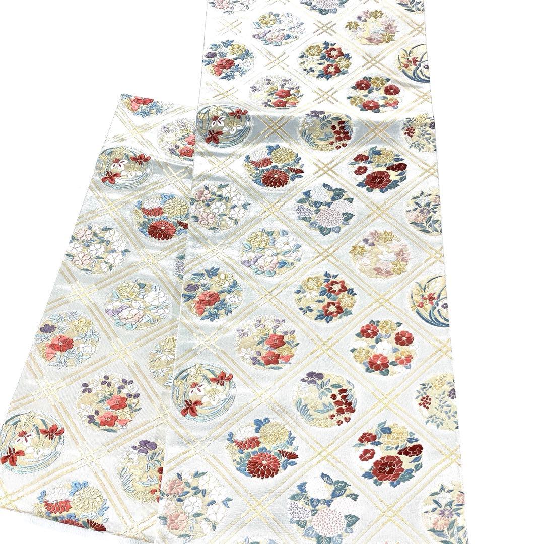 専用帯5916 5940 二点セット●高級 正絹 格天井絵紋 六通 袋帯