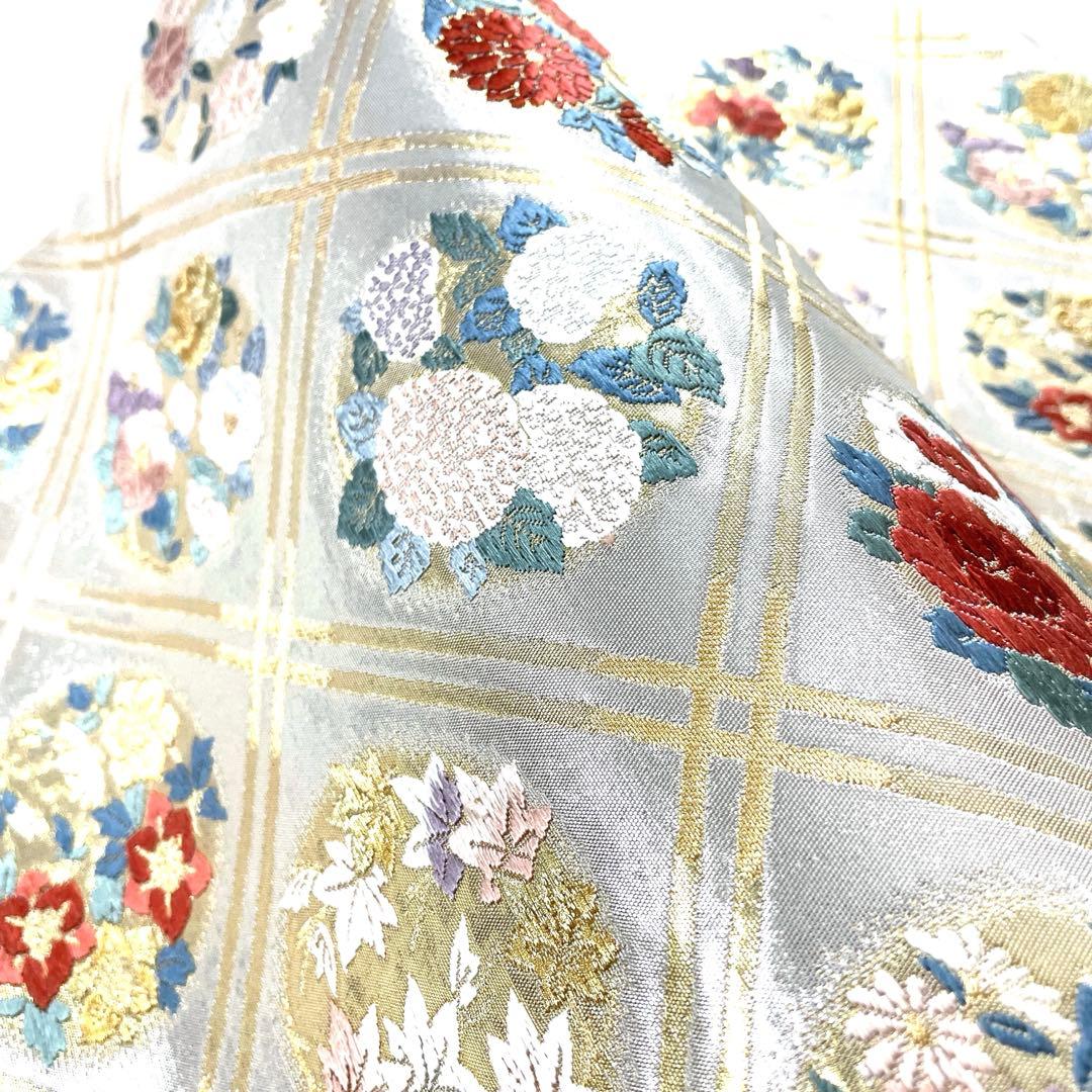 専用帯5916 5940 二点セット●高級 正絹 格天井絵紋 六通 袋帯